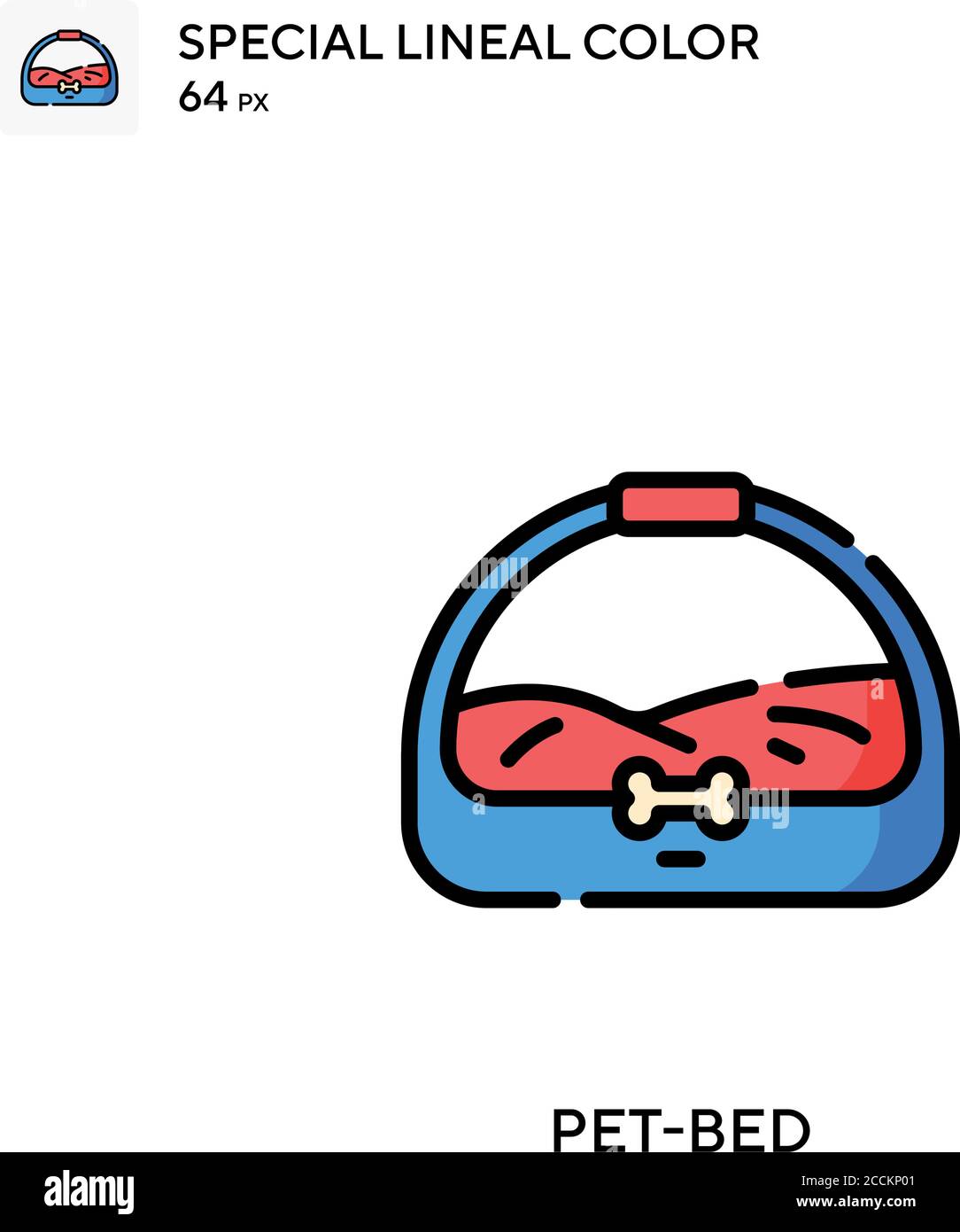 Pet-bed Special lineal color icon. Illustration symbol design template ...