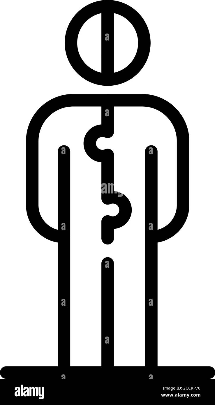 Puzzle human icon, outline style Stock Vector Image & Art - Alamy