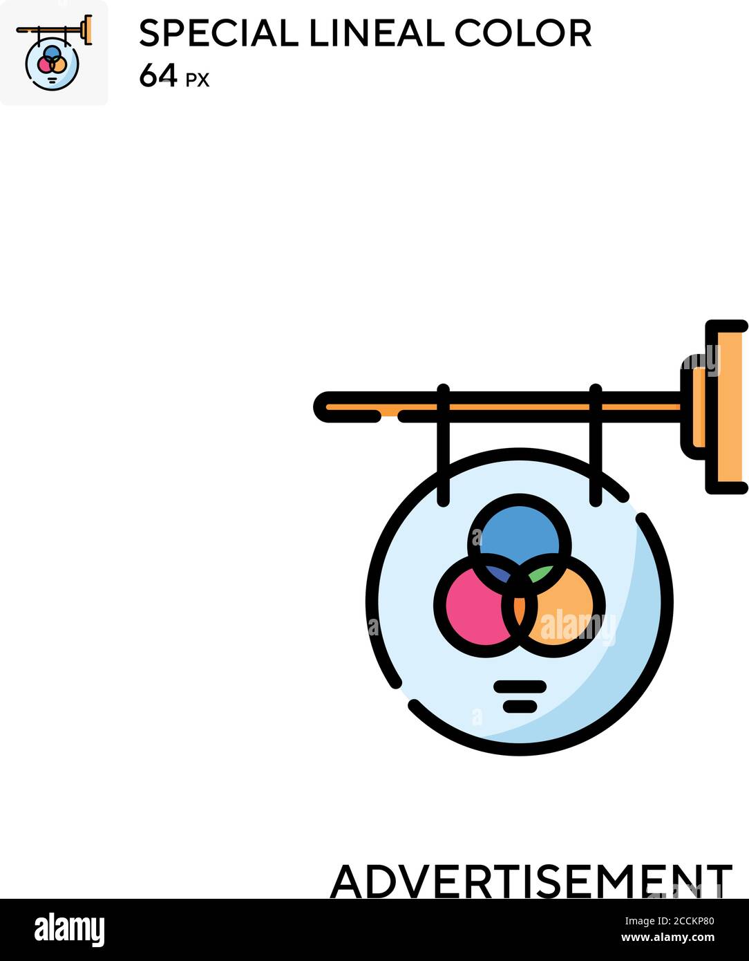 Advertisement Special lineal color icon. Illustration symbol design ...
