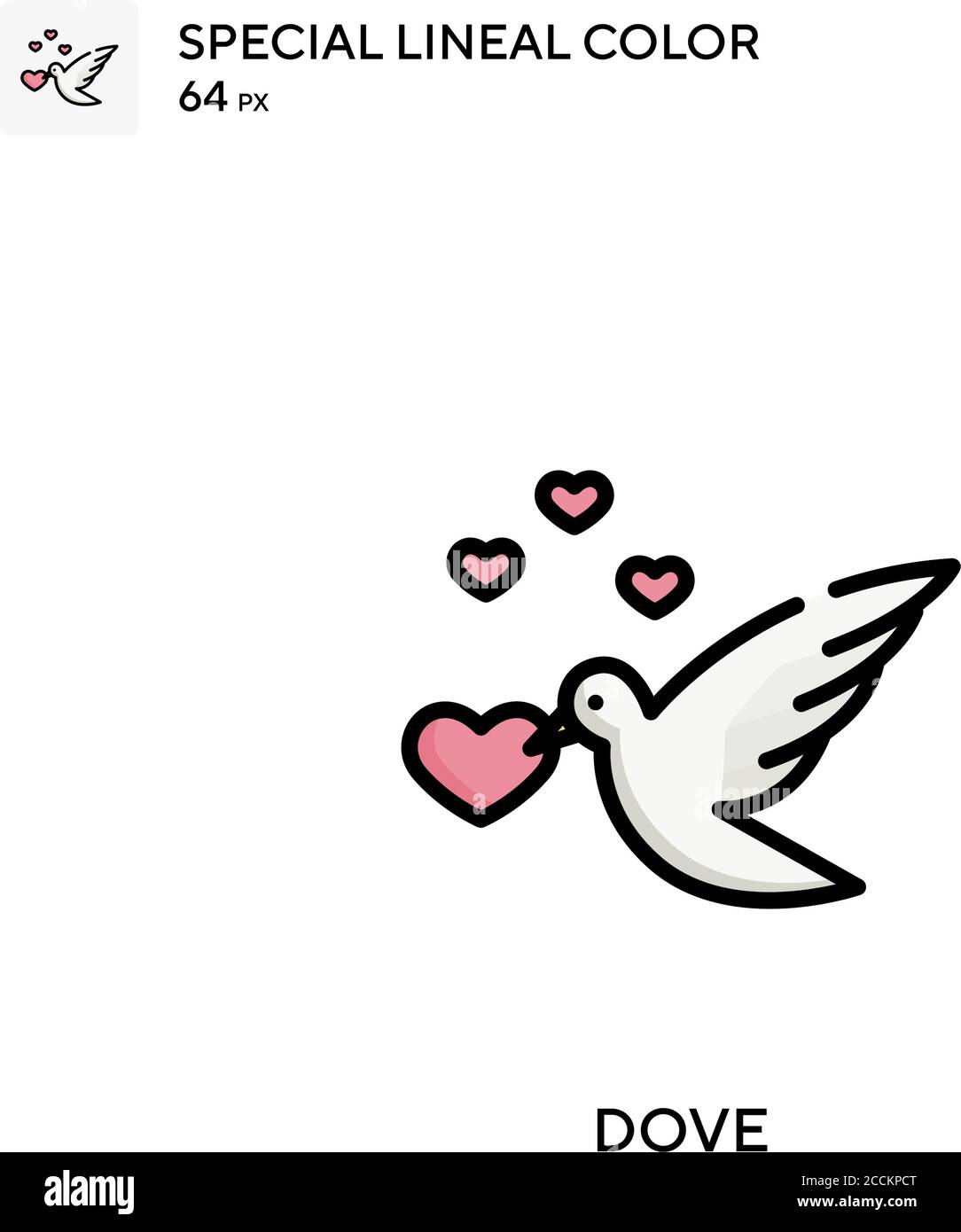 Dove Special lineal color icon. Illustration symbol design template for ...