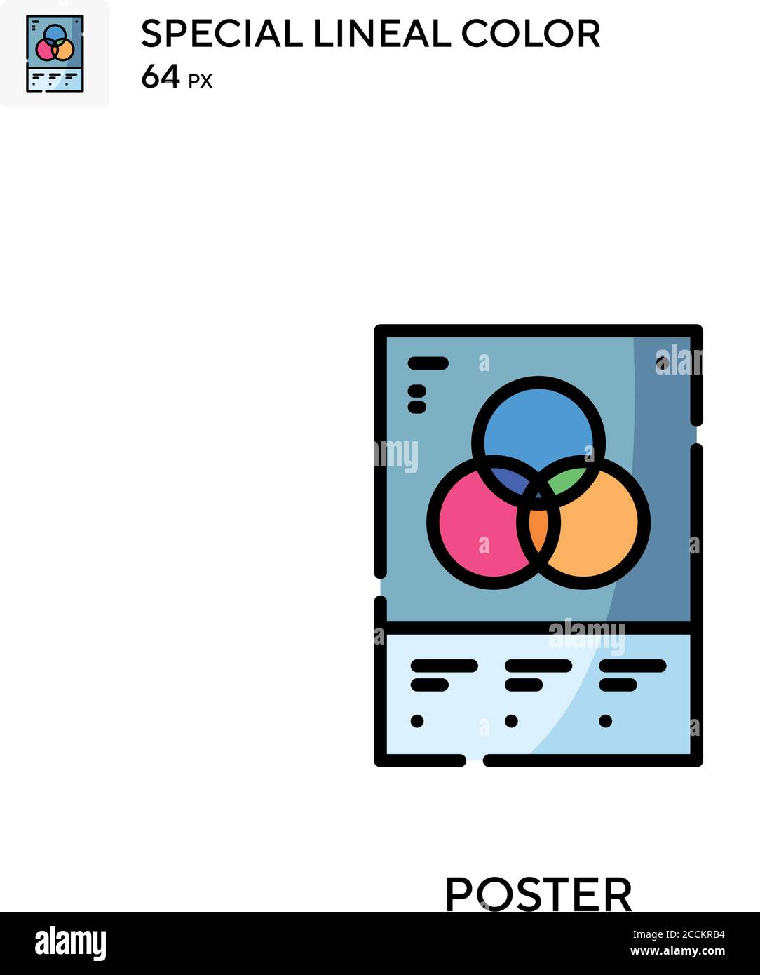 Poster Special lineal color icon. Illustration symbol design template ...