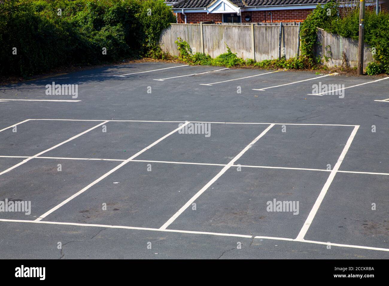 Empty car park. Stock Photo