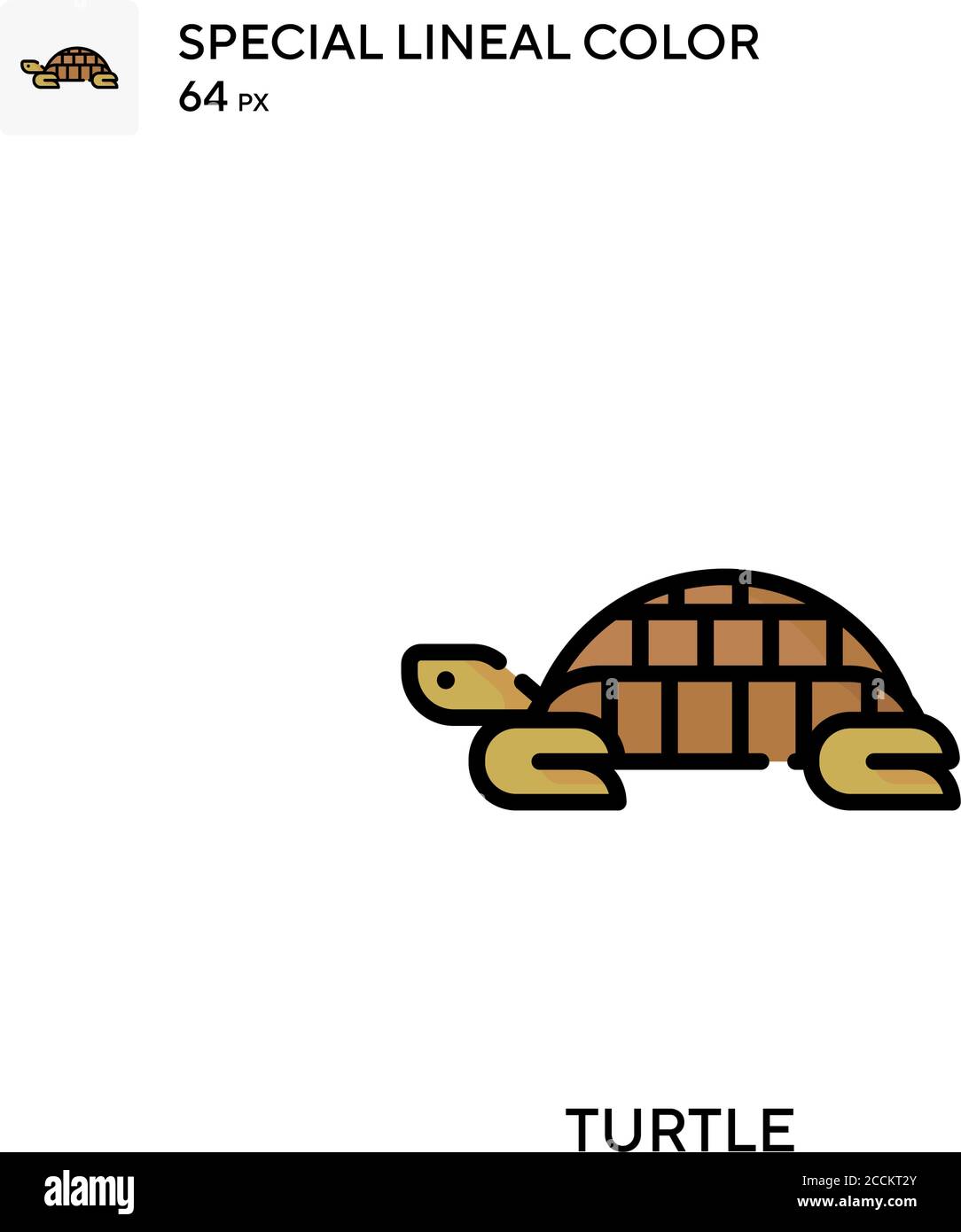 Turtle Special lineal color icon. Illustration symbol design template ...