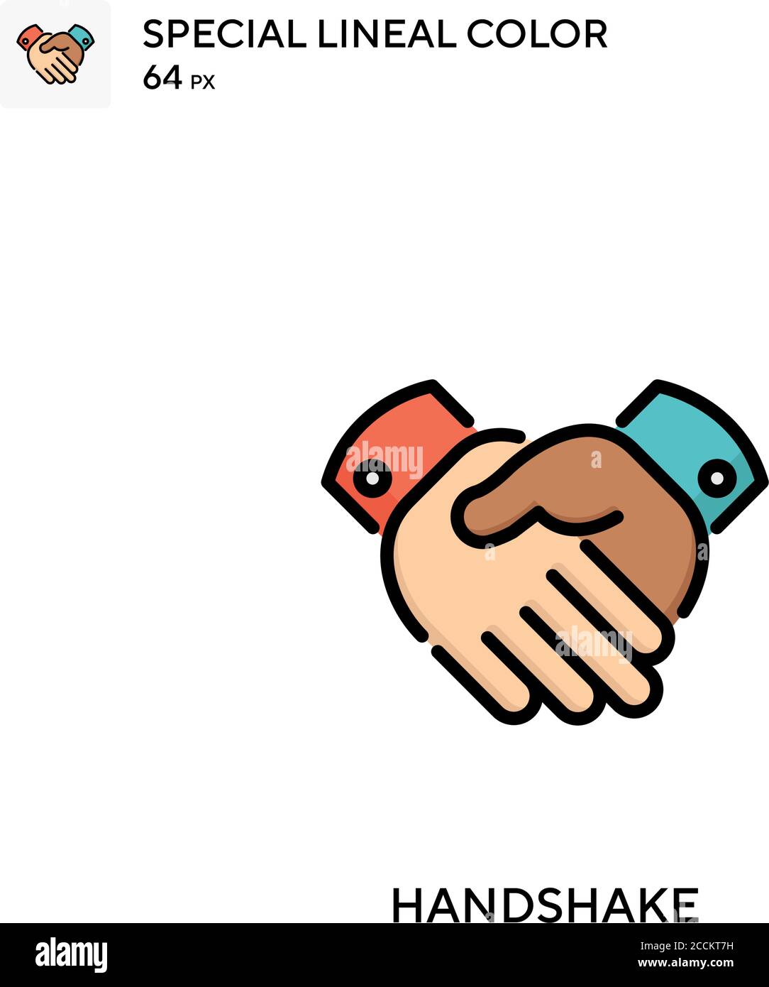 Handshake Special lineal color icon. Illustration symbol design ...