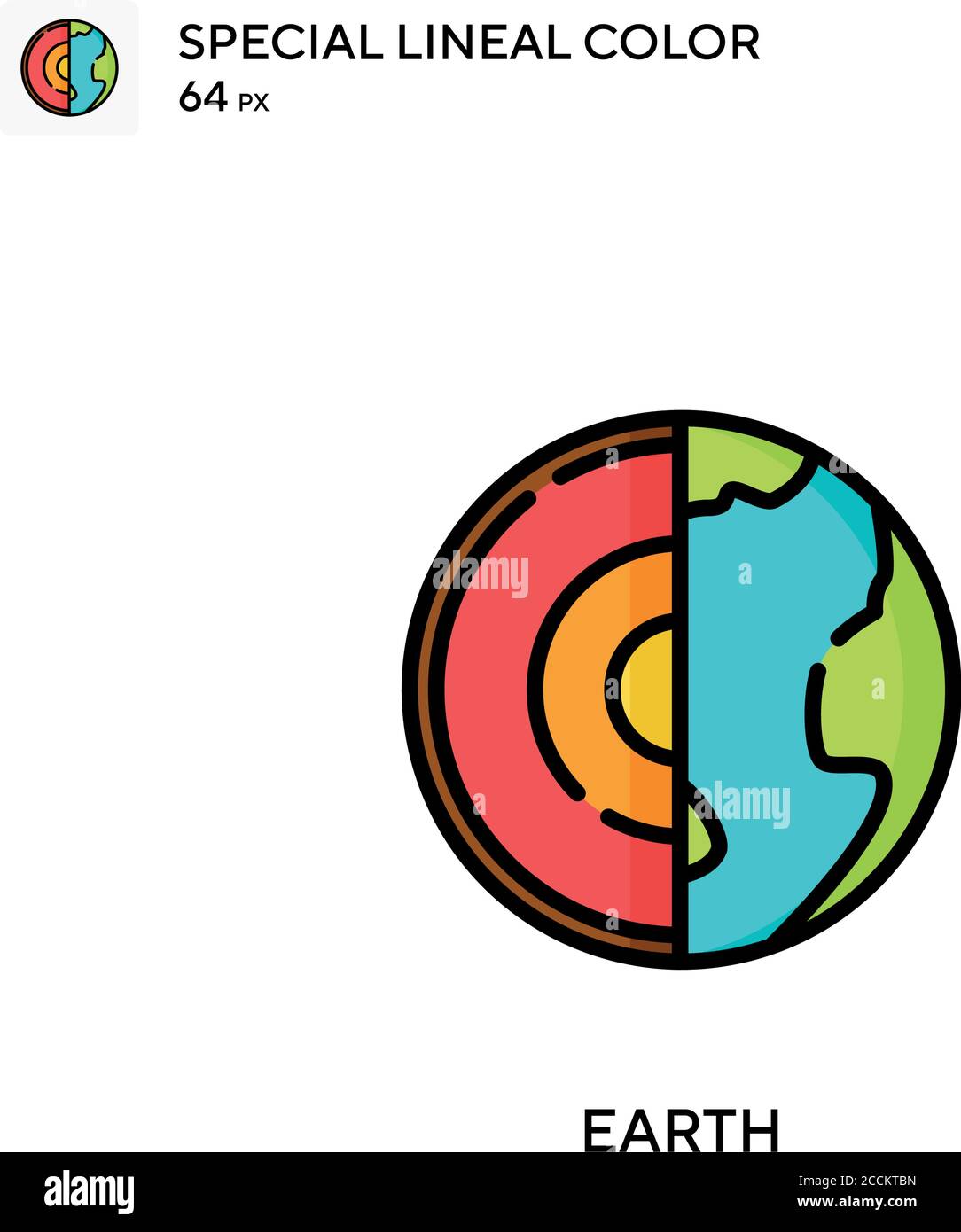 Earth Special lineal color icon. Illustration symbol design template ...