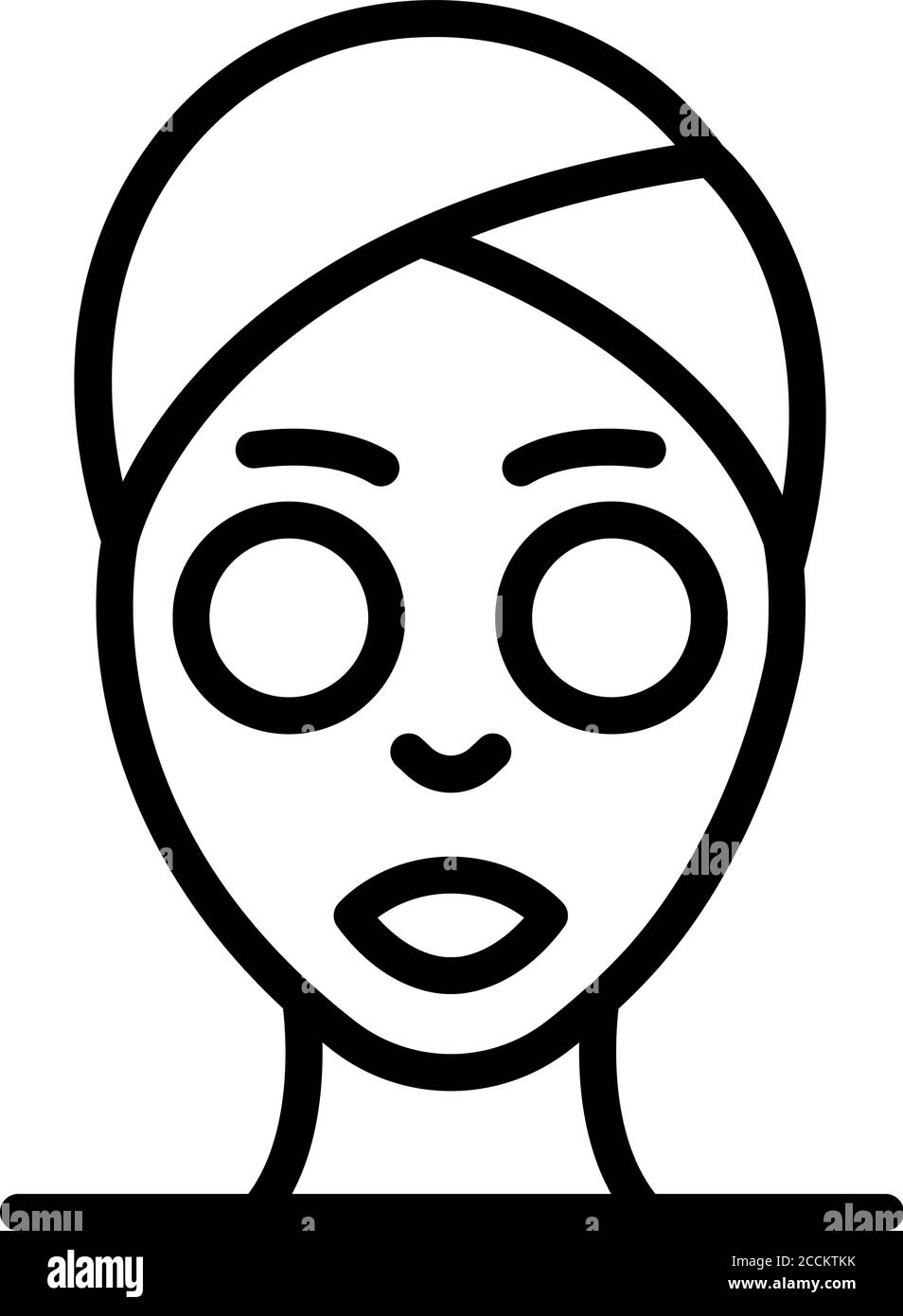 Self care face mask icon, outline style Stock Vector Image & Art - Alamy