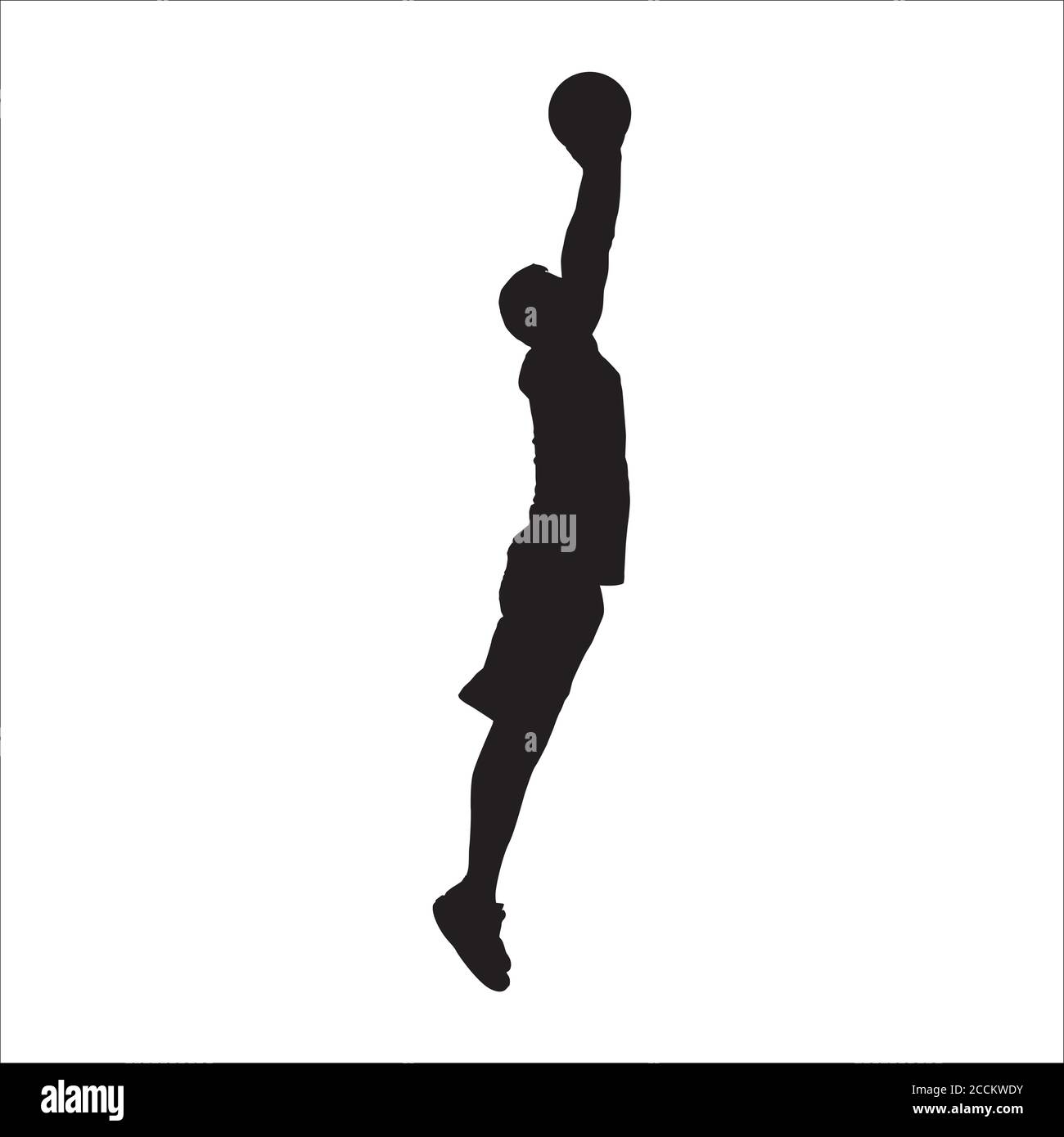 silhouette basketball player shooting