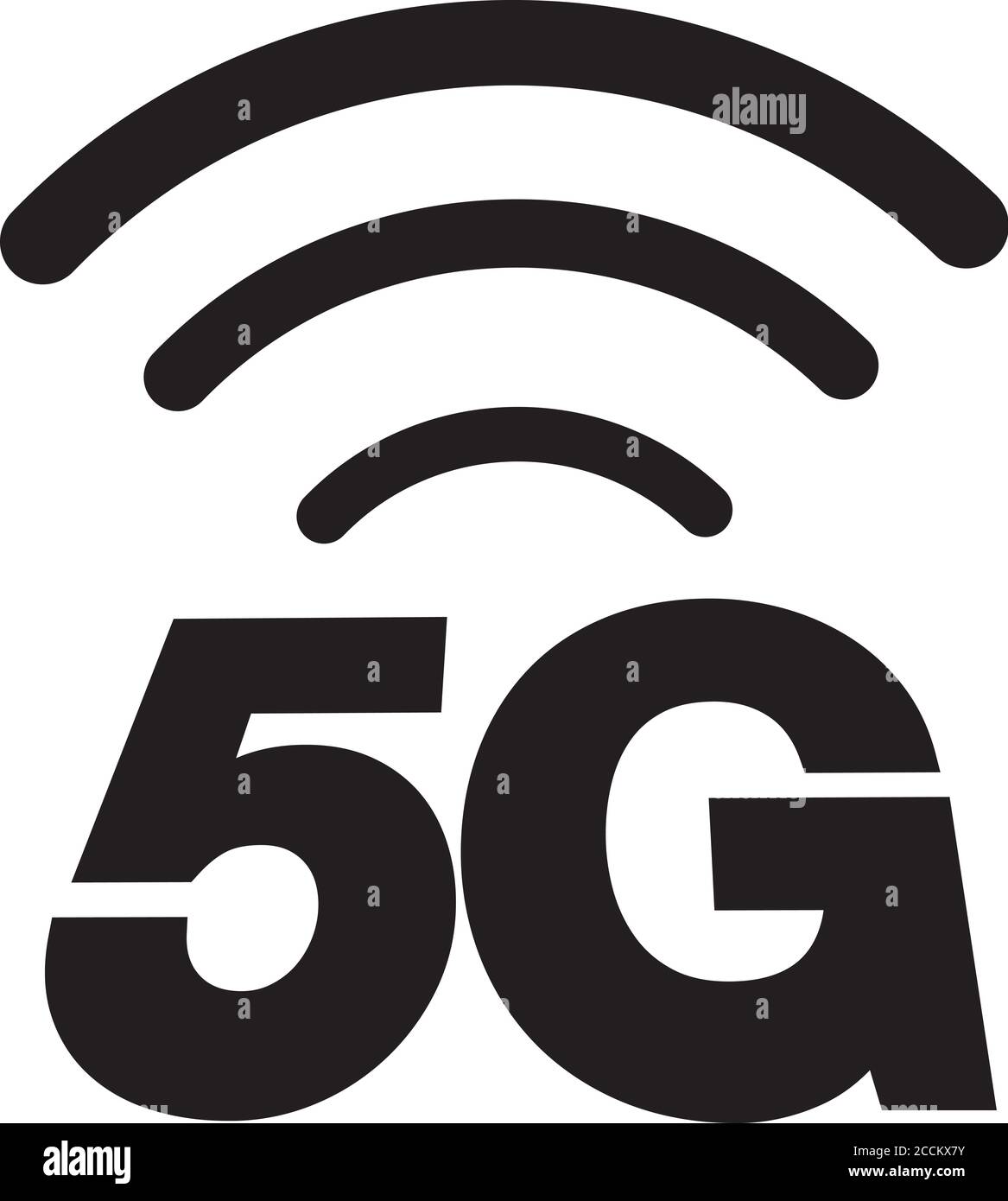 vector illustration of a 5g symbol in black isolated on a white ...