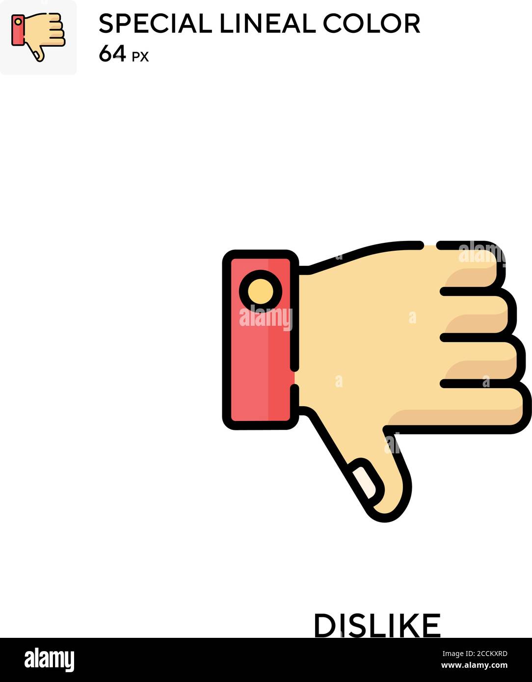 Dislike Special lineal color icon. Illustration symbol design template ...