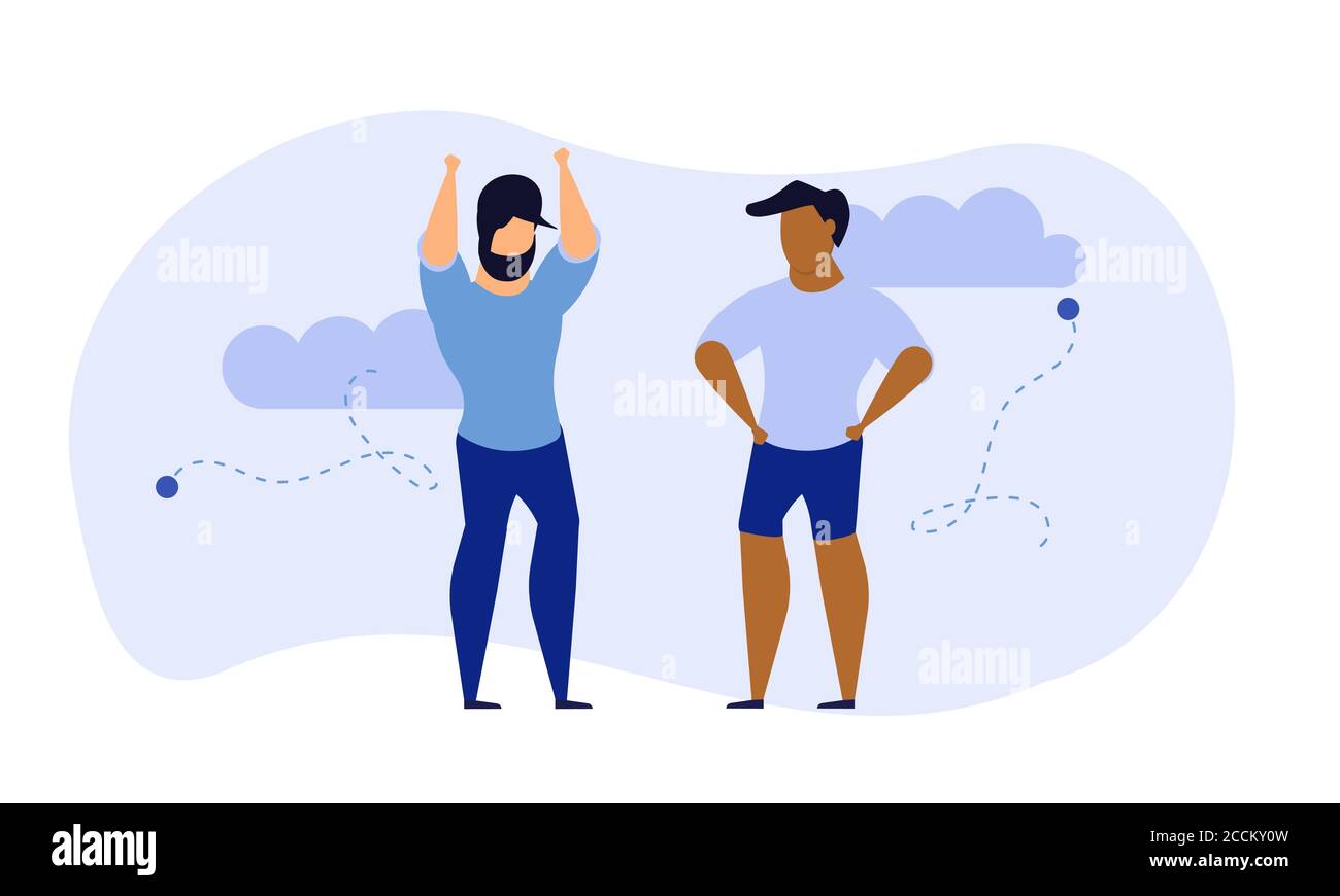 Achievement exercise flat health body mind vector concept illustration