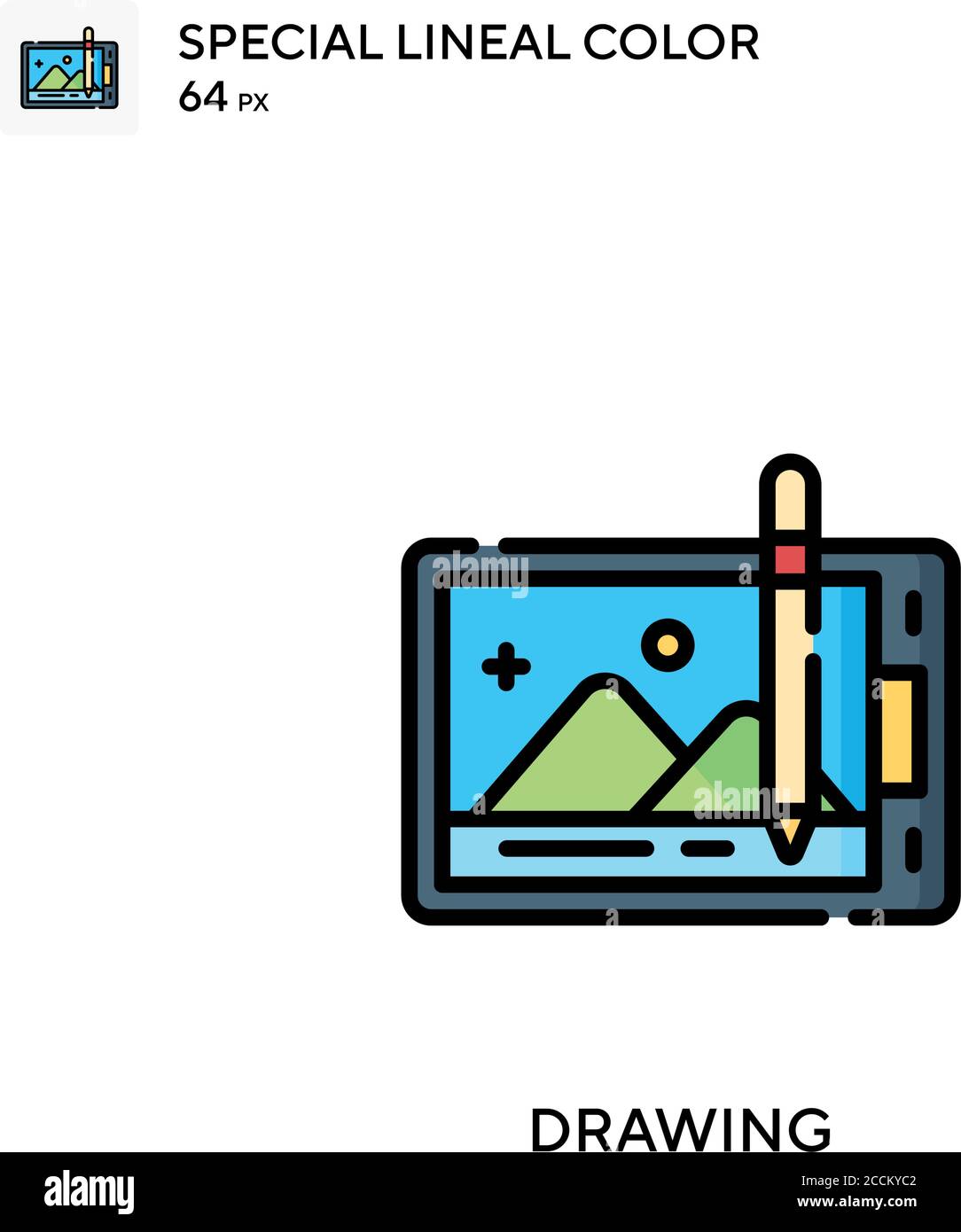 Drawing Special lineal color icon. Illustration symbol design template ...