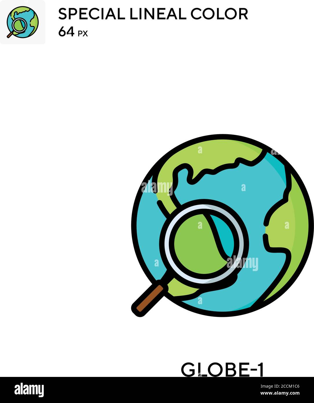 Globe-1 Special lineal color icon. Illustration symbol design template ...
