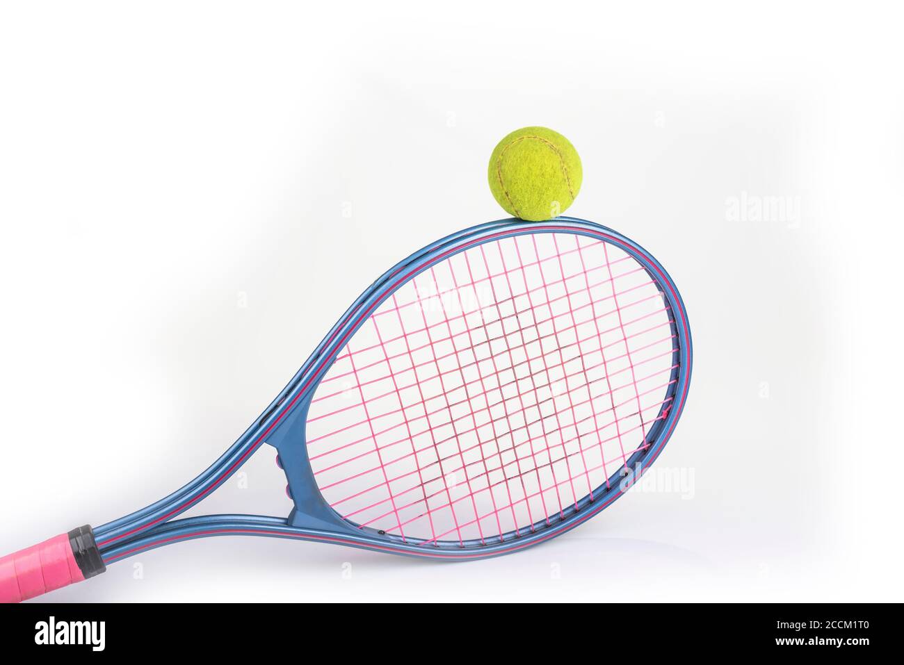 Old Tennis racket and ball on a white background Stock Photo - Alamy