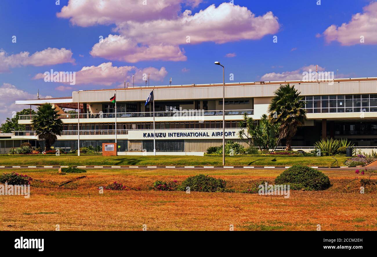 Kanuzu International Airport, Malawi 2017.  It  services Lilongwe, the capital city of Malawi. It is also known as Lilongwe International Airport. Stock Photo