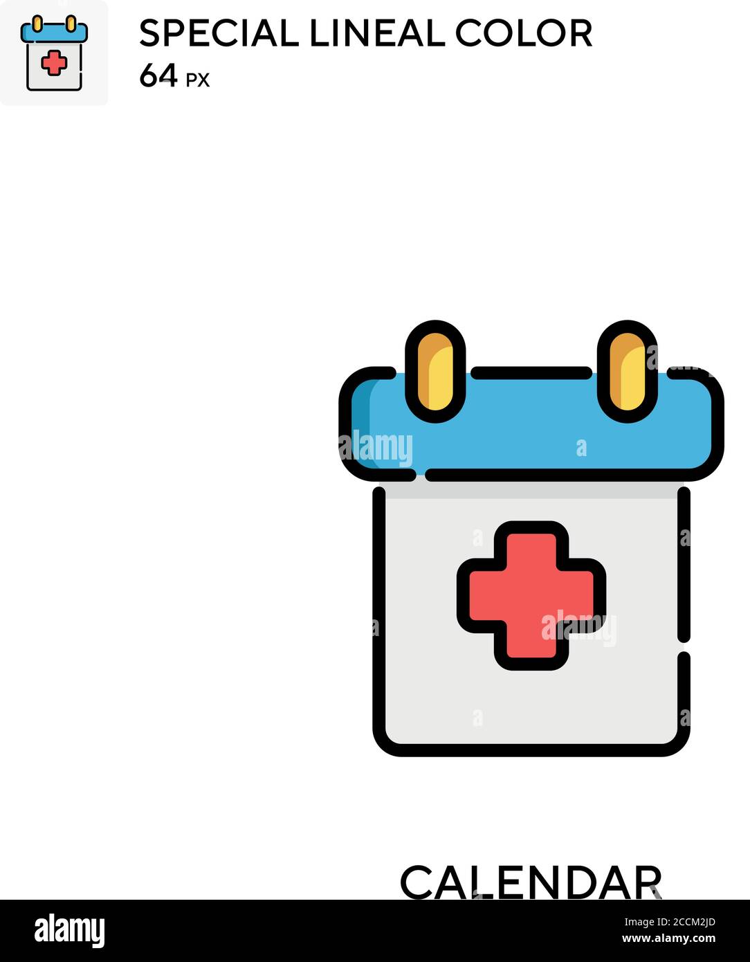 Calendar Special lineal color icon. Illustration symbol design template ...