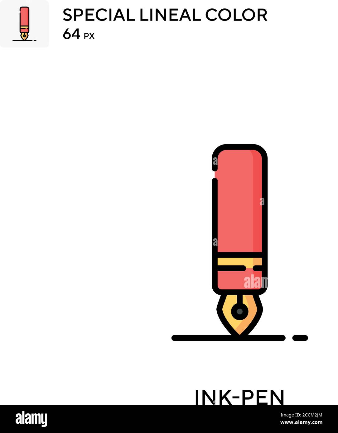 Ink-pen Special lineal color icon. Illustration symbol design template ...