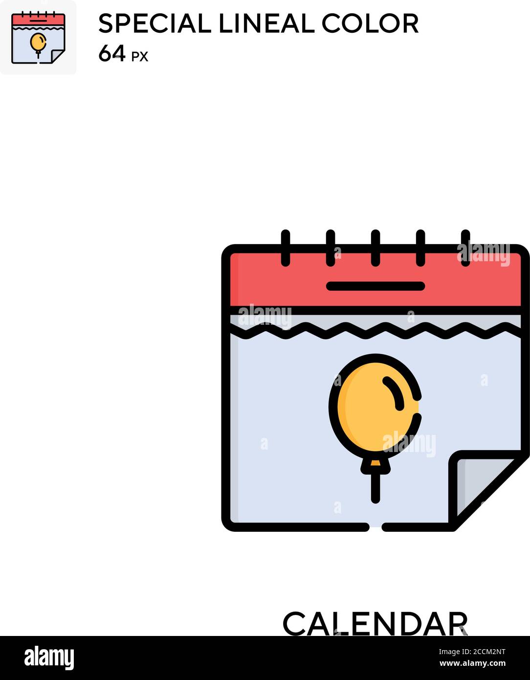 Calendar Special lineal color icon. Illustration symbol design template ...