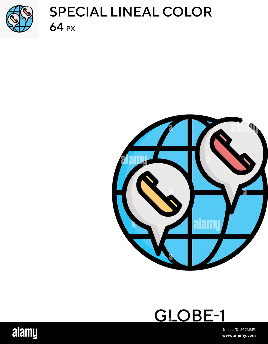 Globe-1 Special lineal color icon. Illustration symbol design template ...