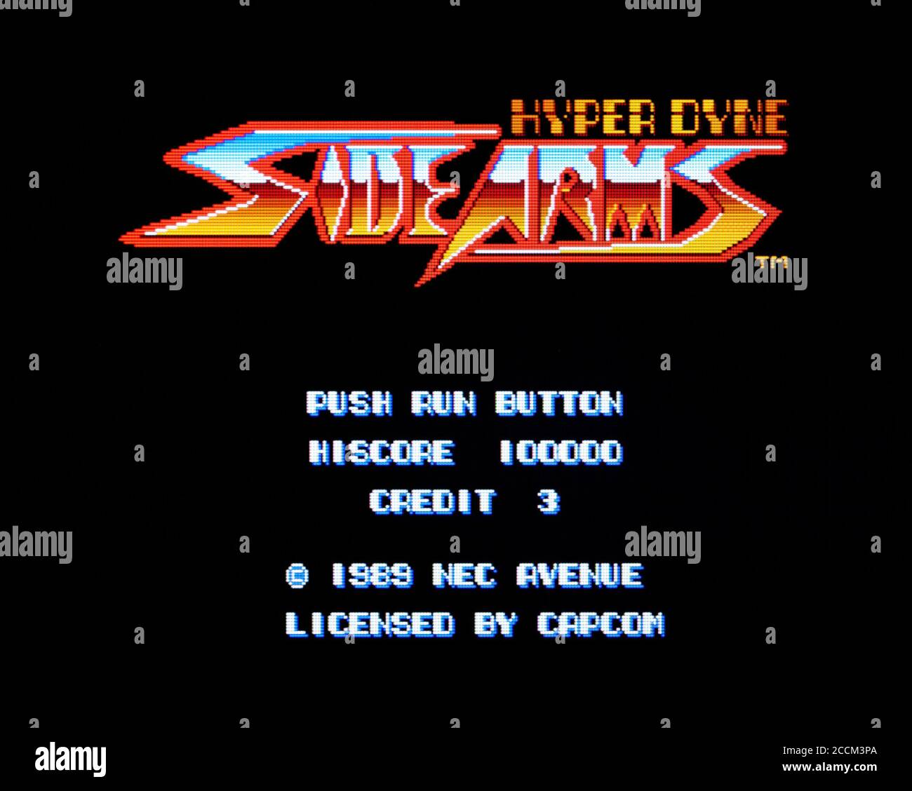 Sidearms - Hyper Dyne - PC Engine Videogame - Editorial use only Stock Photo