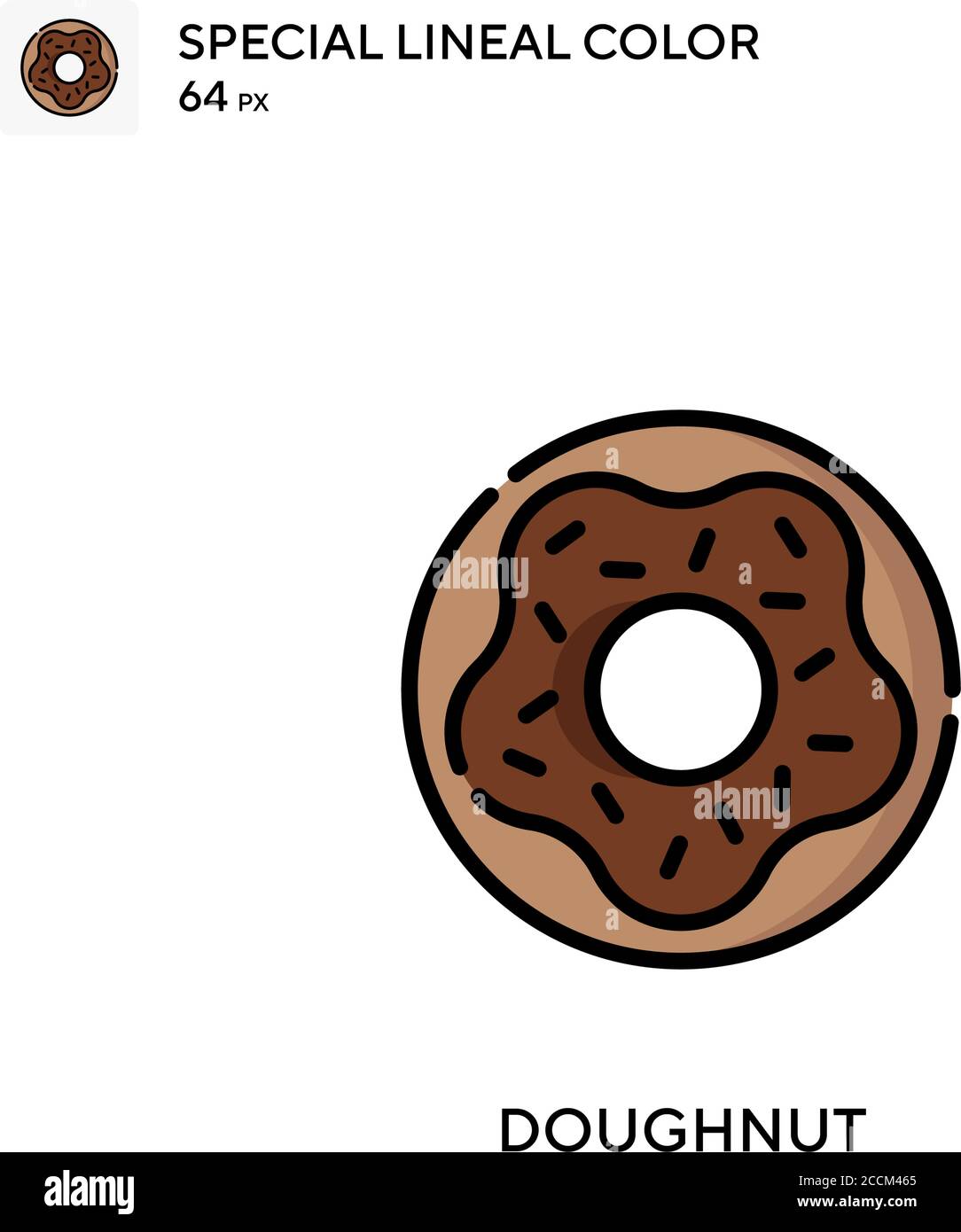 Doughnut Special lineal color icon. Illustration symbol design template ...