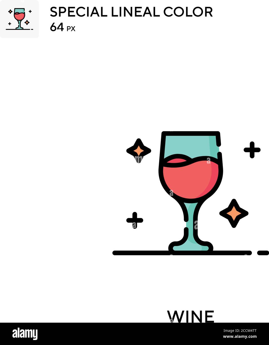 Wine Special lineal color icon. Illustration symbol design template for ...