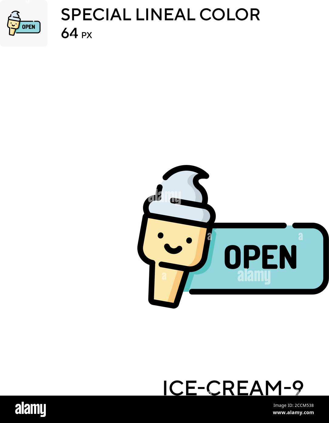 Ice-cream-9 Special lineal color icon. Illustration symbol design ...