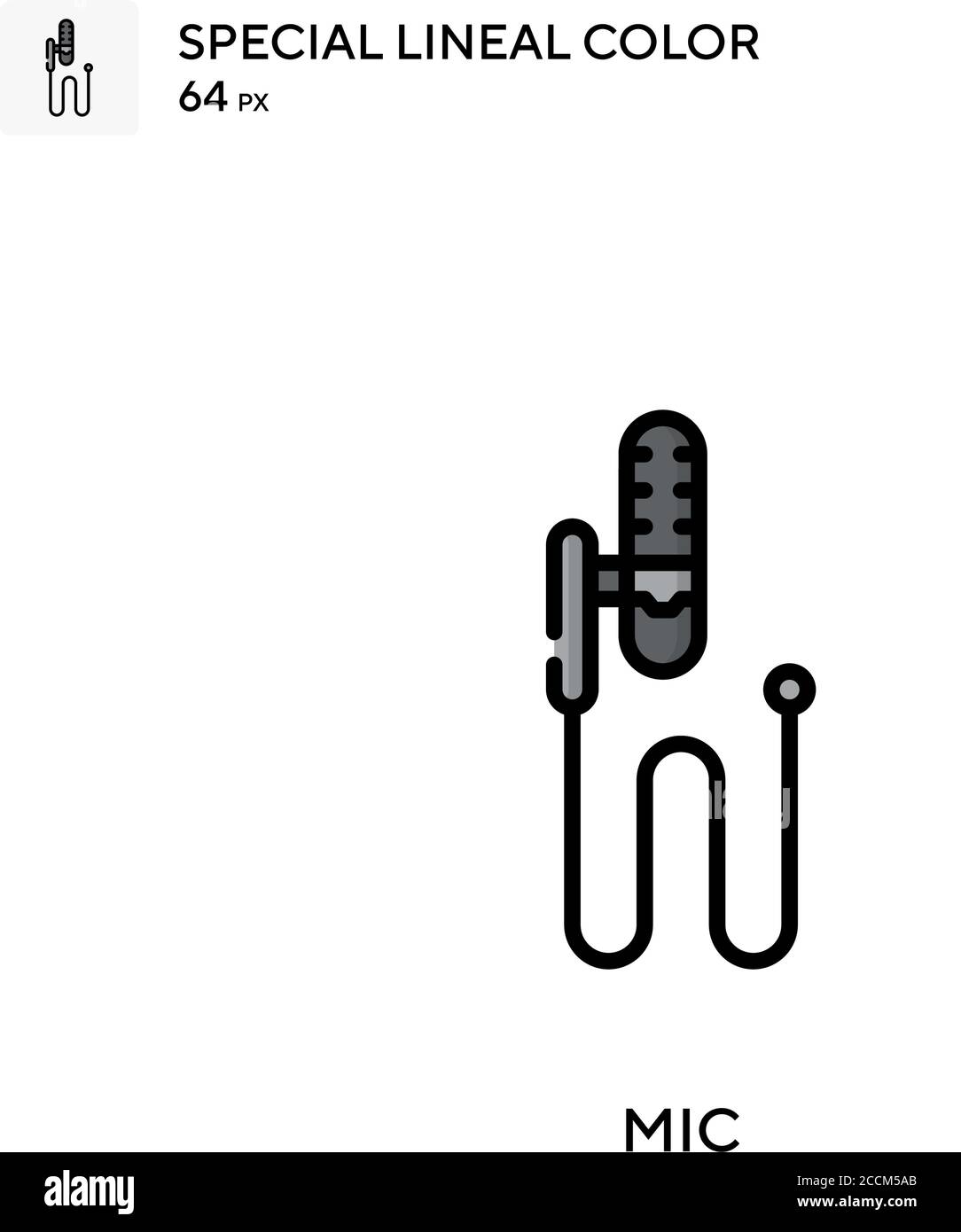Mic Special lineal color icon. Illustration symbol design template for ...