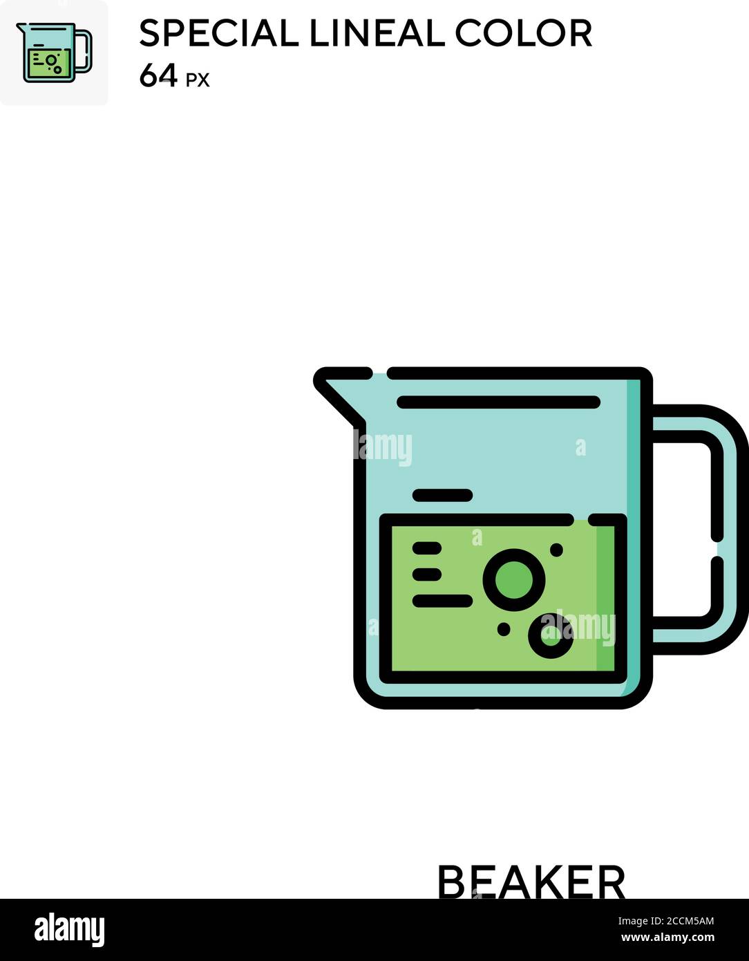 Beaker Special lineal color icon. Illustration symbol design template ...