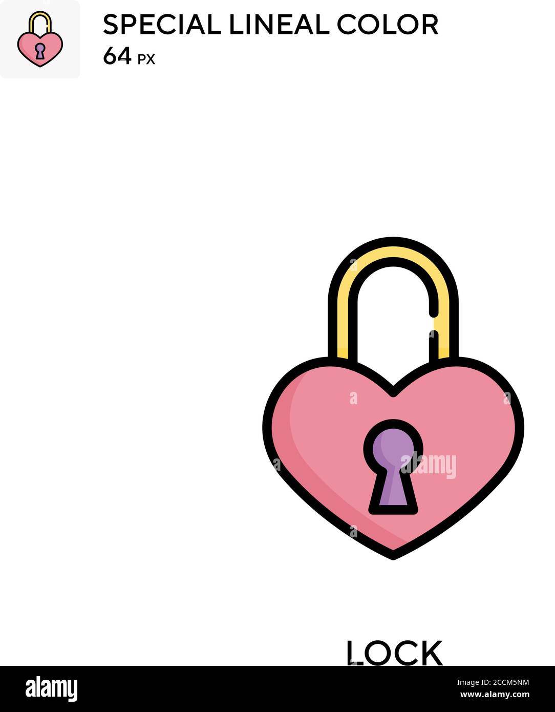 Lock Special lineal color icon. Illustration symbol design template for ...