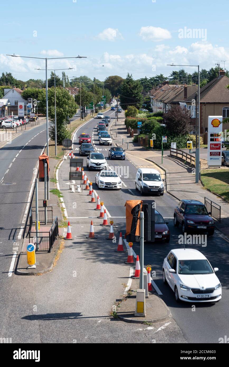 The Bell road junction of the A127 Prince Avenue with Hobleythick