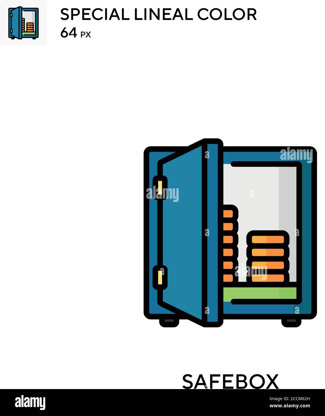 Safebox Special lineal color icon. Illustration symbol design template ...