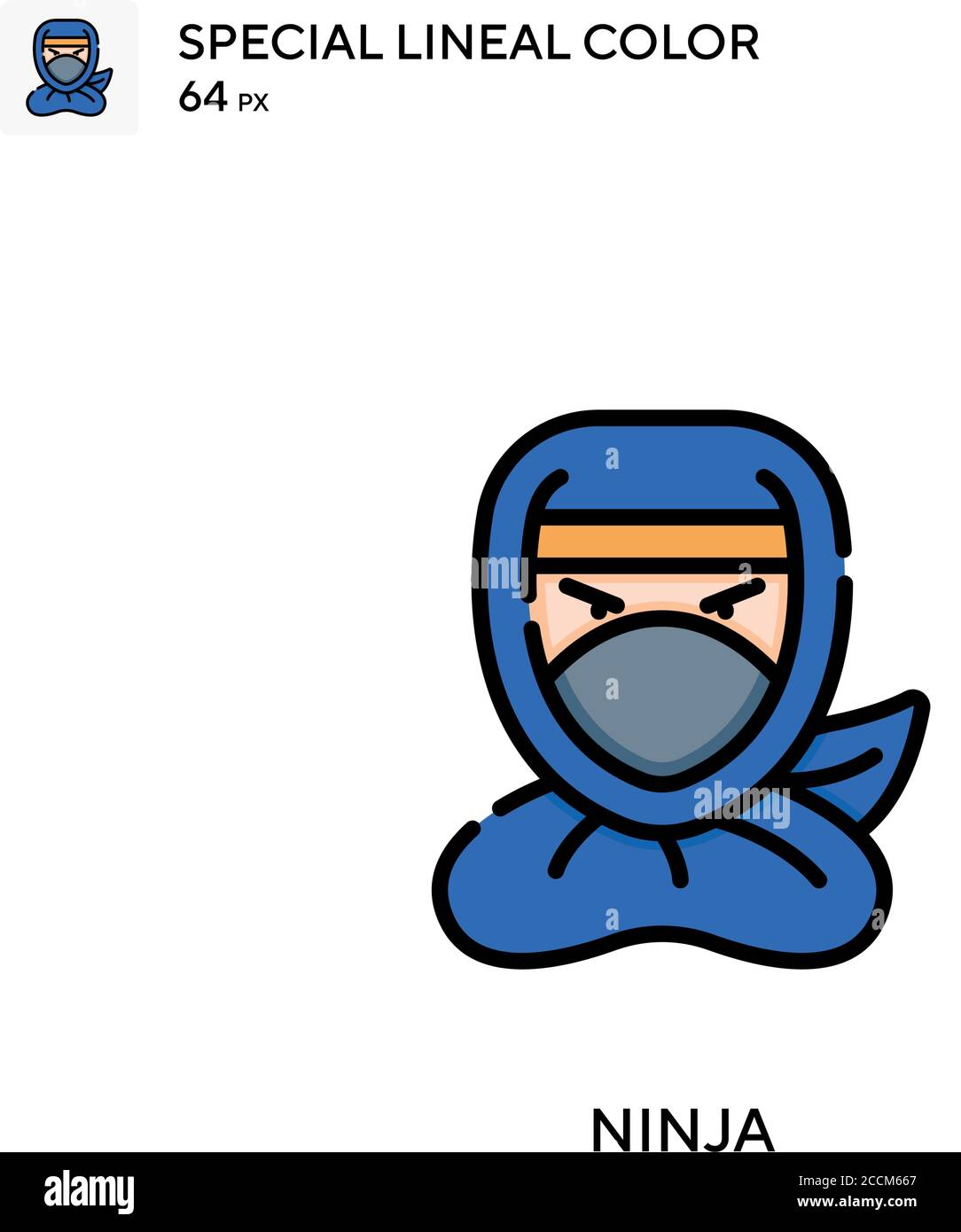 Ninja Special lineal color icon. Illustration symbol design template ...
