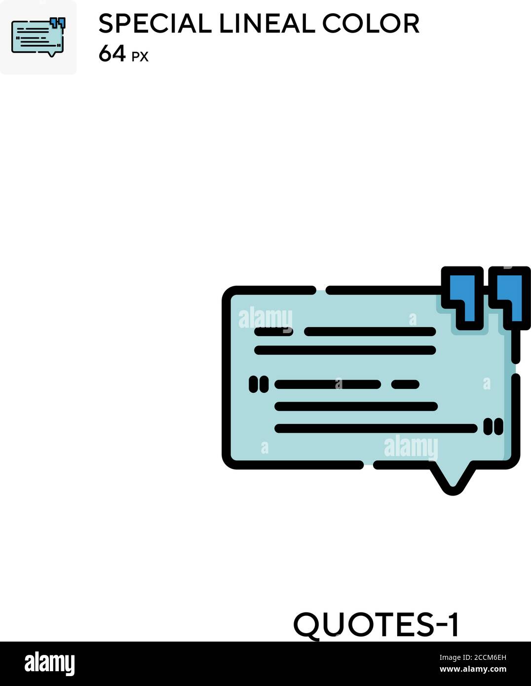 Quotes-1 Special lineal color icon. Illustration symbol design template ...