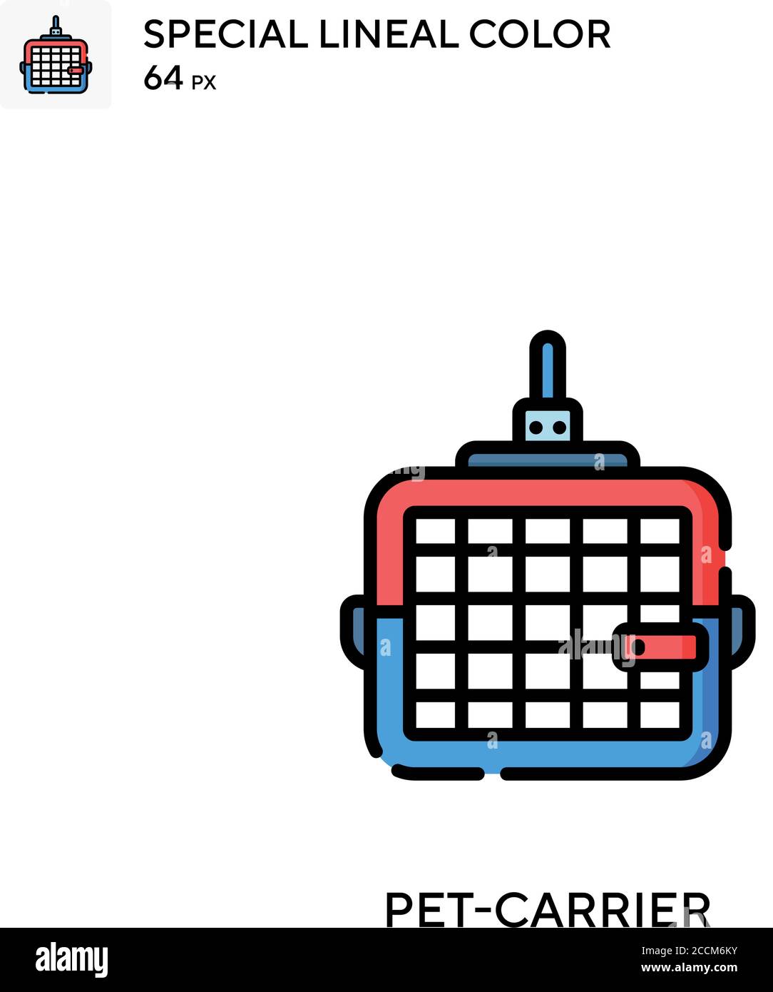 Pet-carrier Special lineal color icon. Illustration symbol design ...