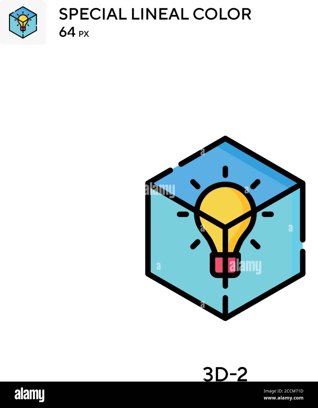 3d-2 Special lineal color icon. Illustration symbol design template for ...