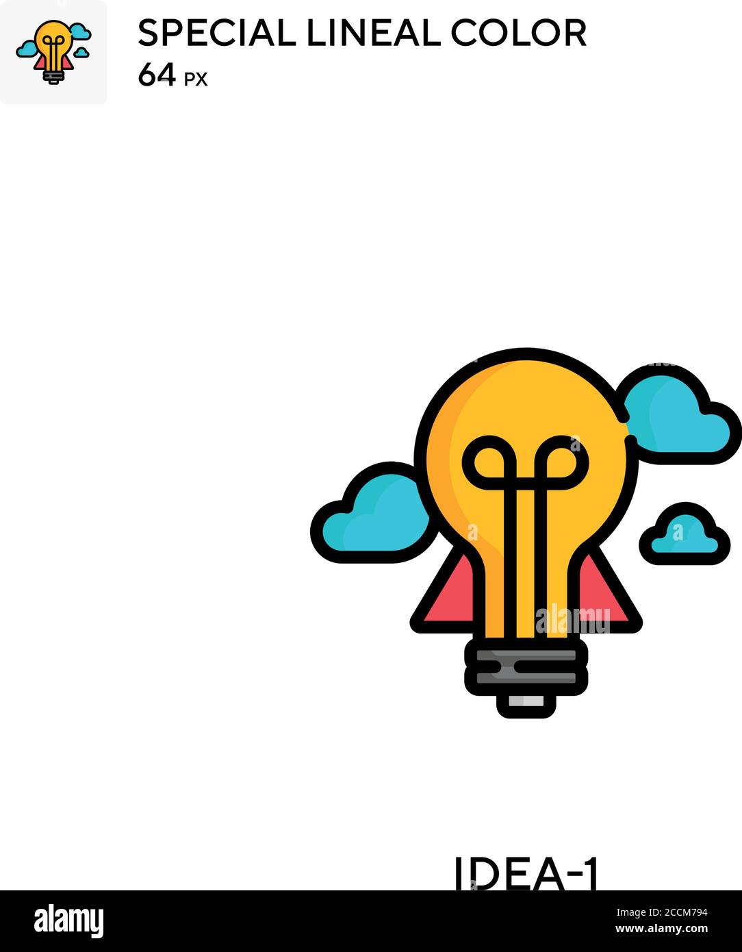 Idea-1 Special lineal color icon. Illustration symbol design template ...