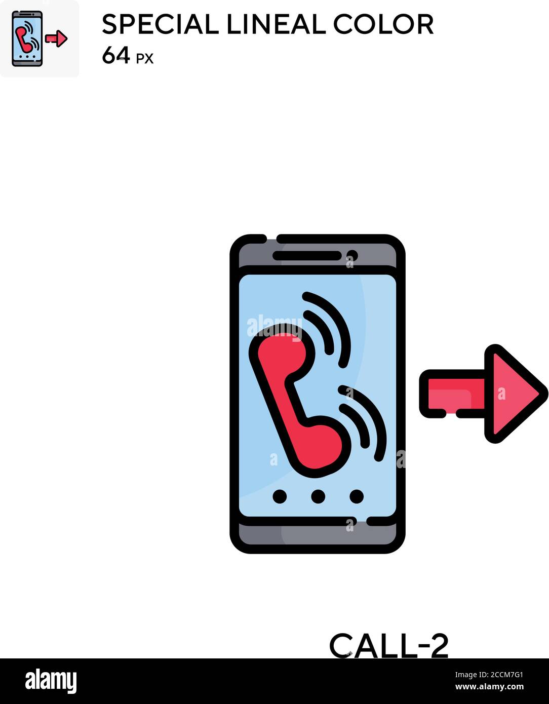 Call-2 Special lineal color icon. Illustration symbol design template ...
