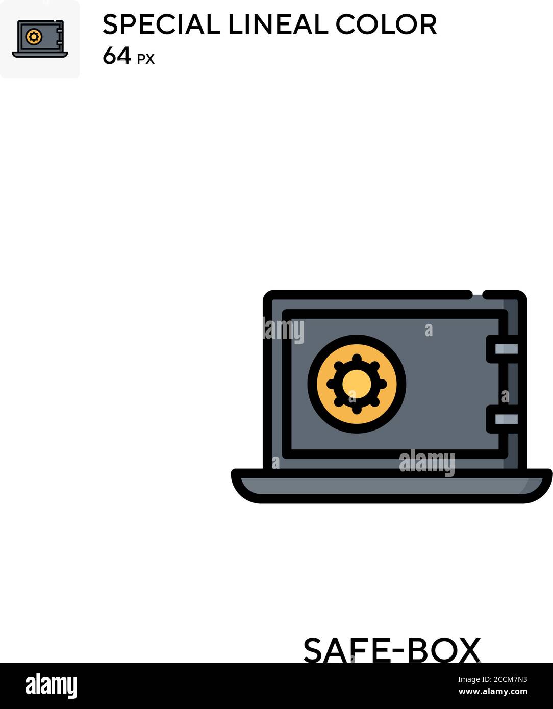 Safe-box Special lineal color icon. Illustration symbol design template ...