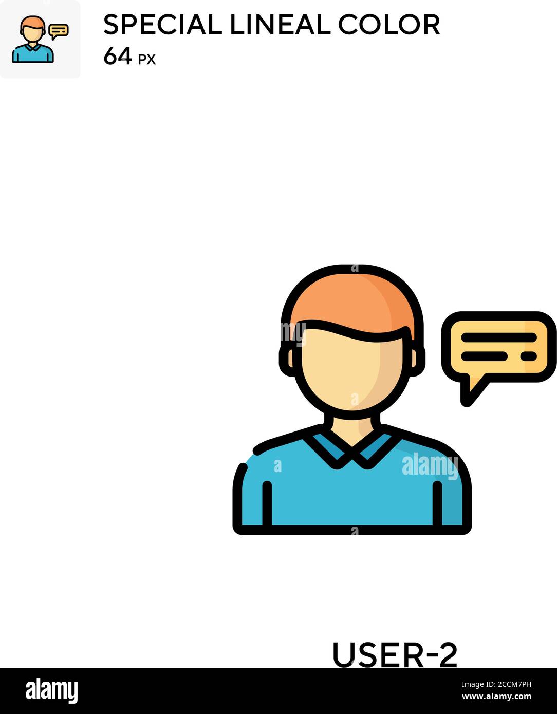 User-2 Special lineal color icon. Illustration symbol design template ...