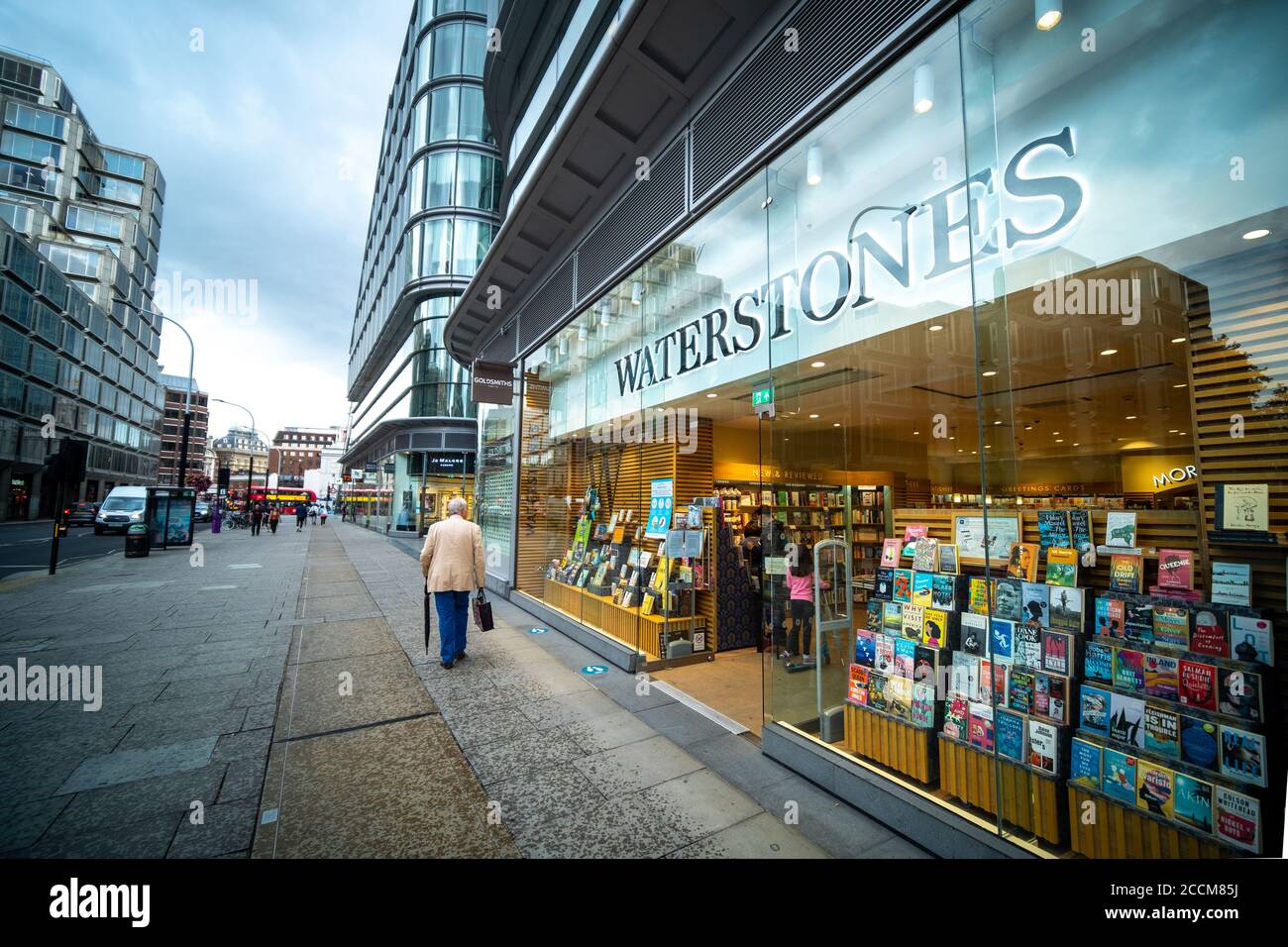 London- Waterstones on quiet Victoria Street, Westminster Stock Photo