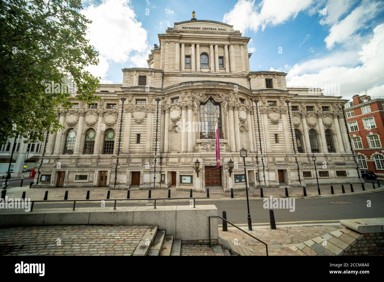 LONDON- The Central Methodist Hall in the City of Westminster, a Methodist Church and conference hall close to the houses of Parliament Stock Photo