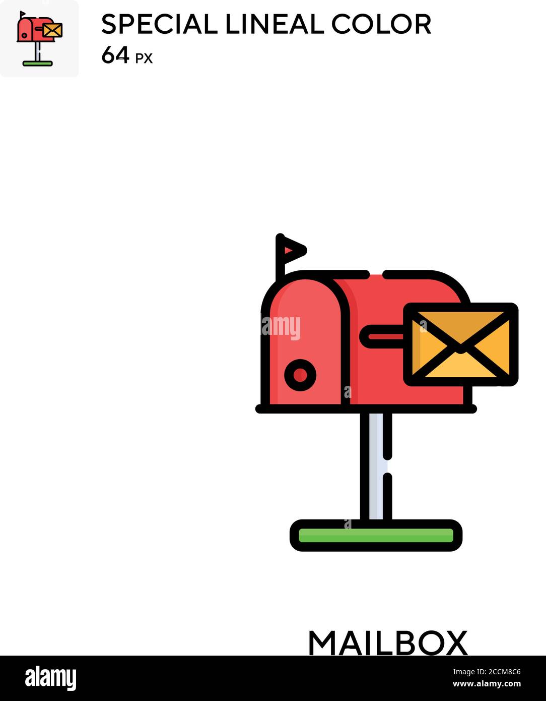 Mailbox Special lineal color icon. Illustration symbol design template ...
