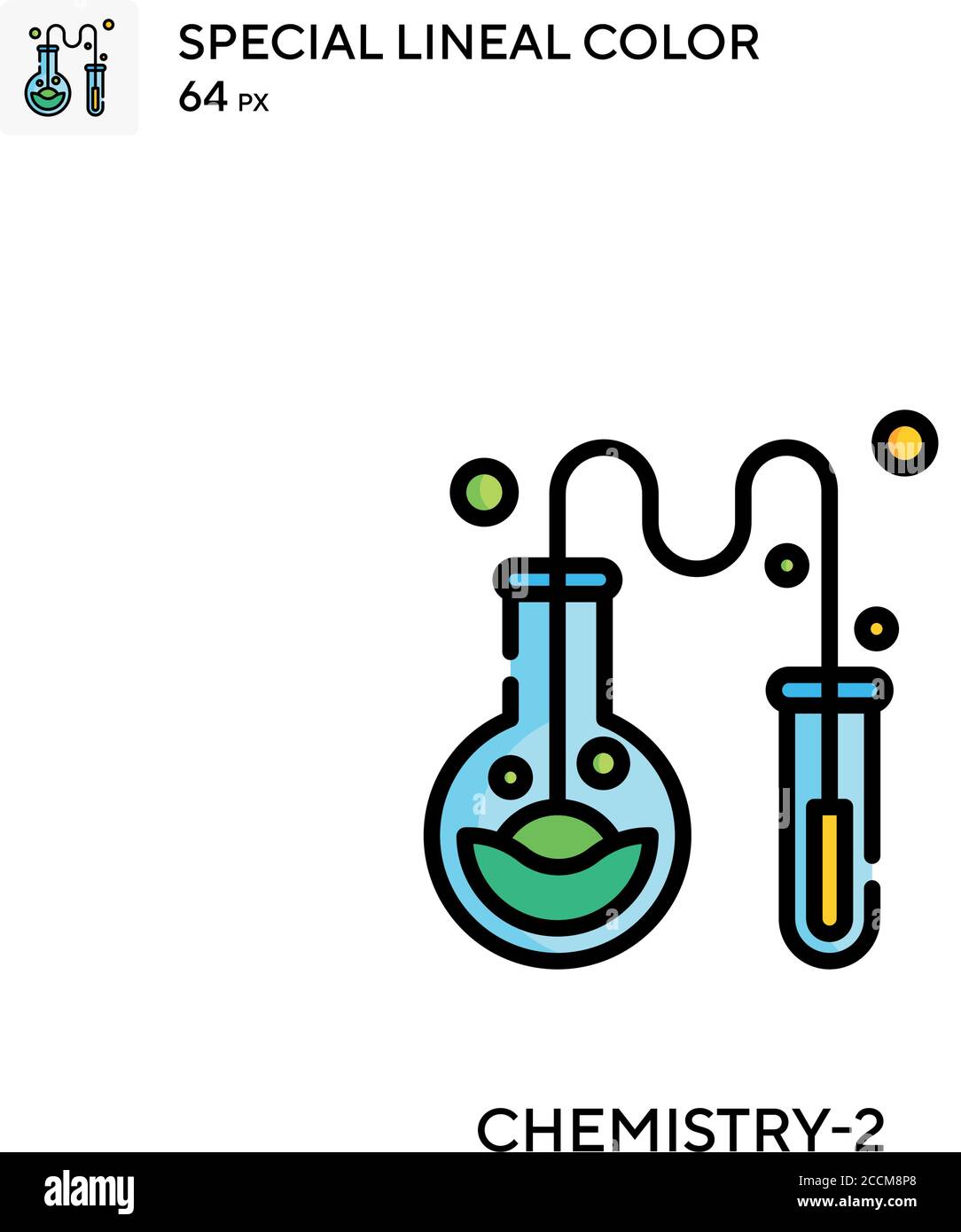 Chemistry-2 Special lineal color icon. Illustration symbol design ...