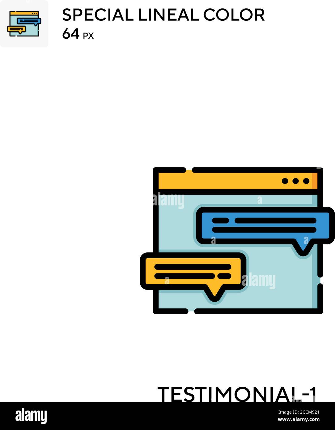 Testimonial-1 Special lineal color icon. Illustration symbol design ...