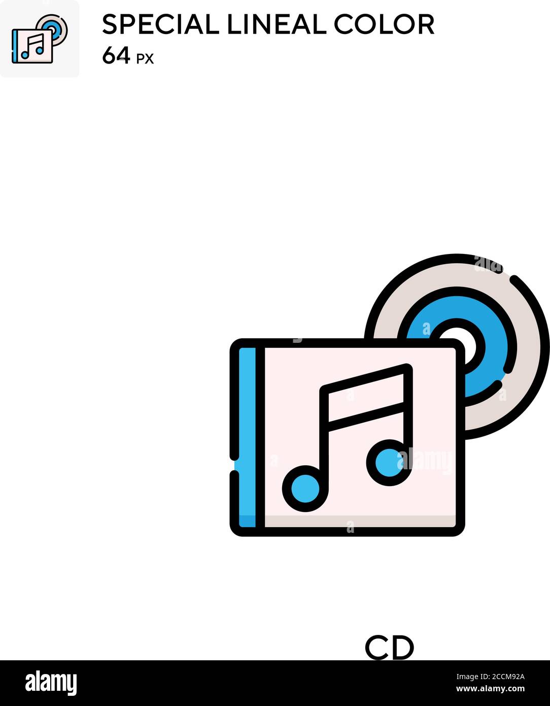 Cd Special lineal color icon. Illustration symbol design template for ...