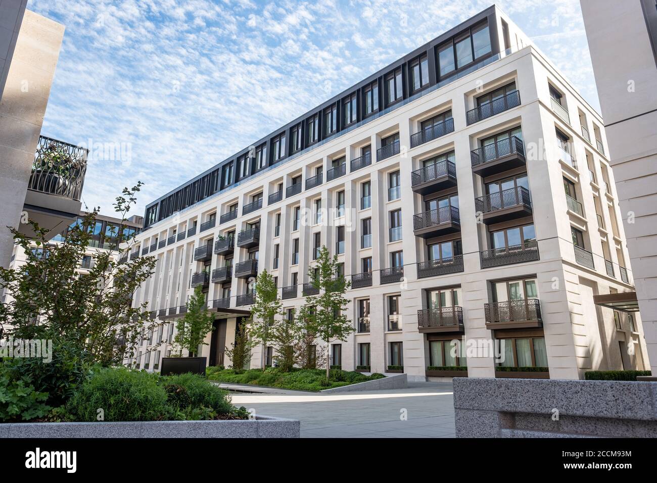 Chelsea Barracks residential development off Pimlico Road in West London- UK Stock Photo