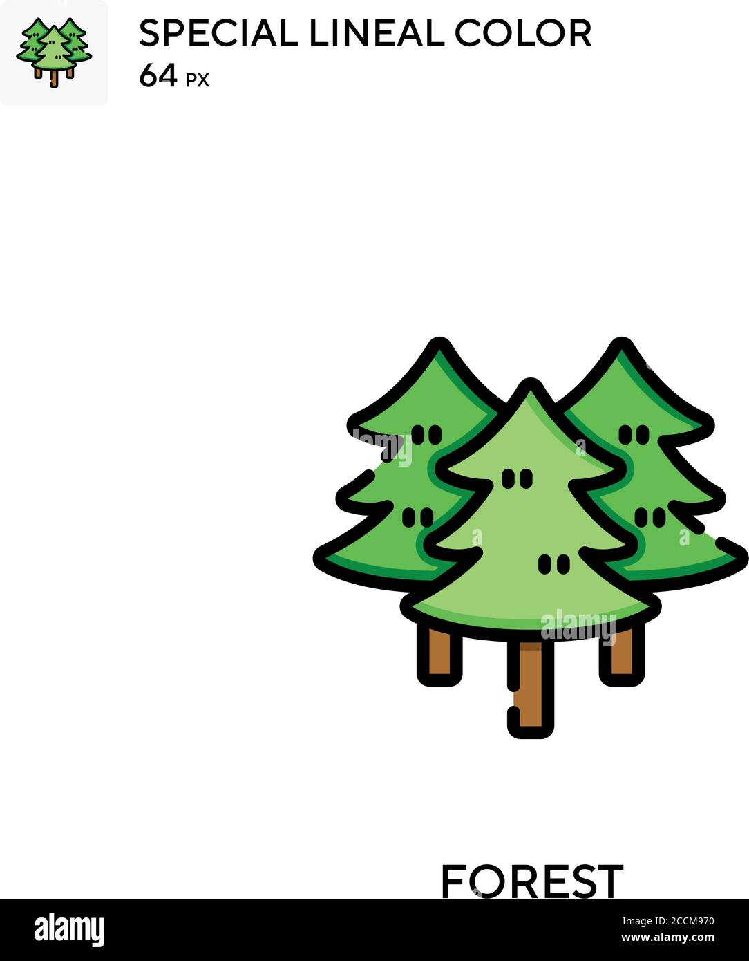 Forest Special lineal color icon. Illustration symbol design template ...