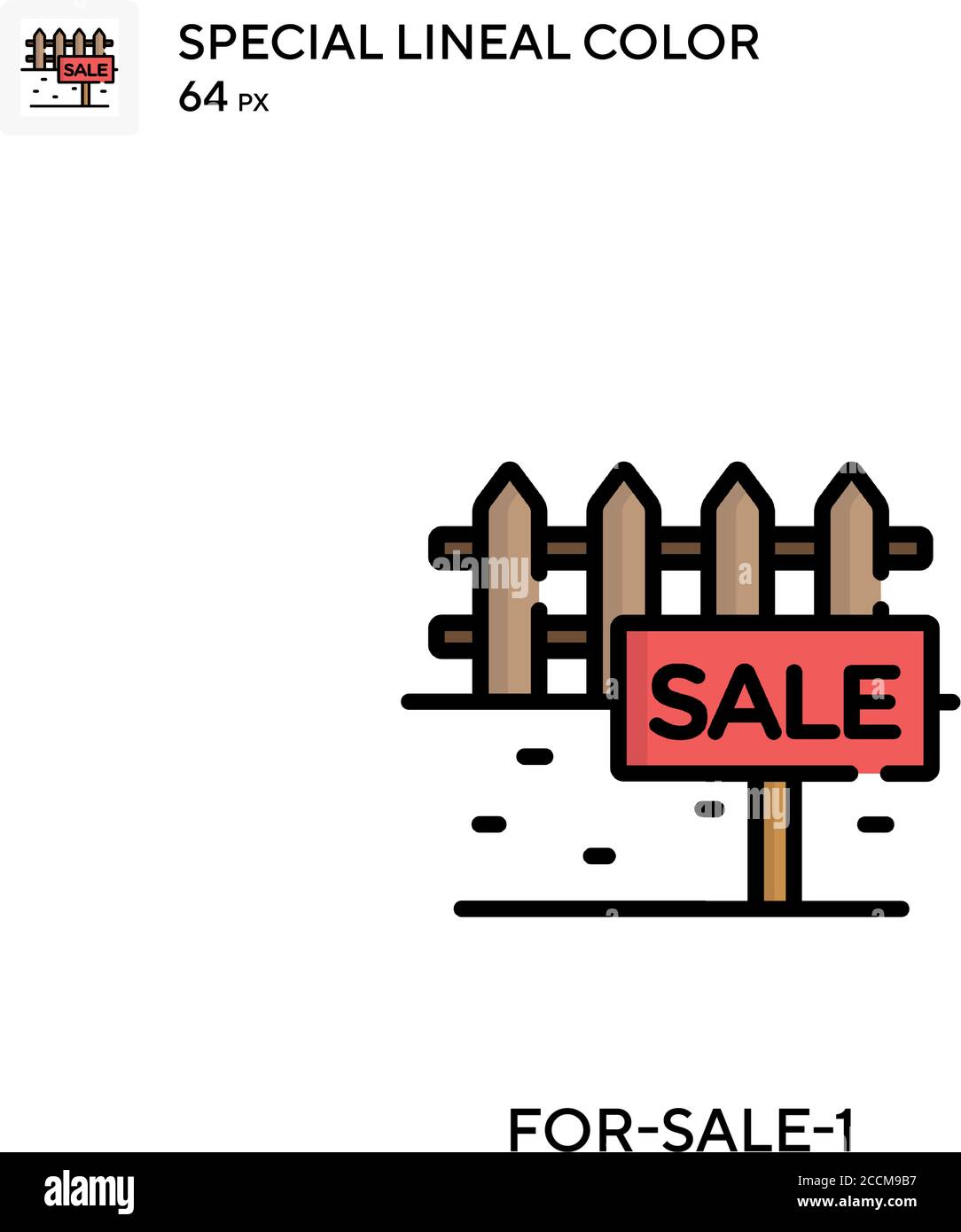 For-sale-1 Special lineal color icon. Illustration symbol design ...