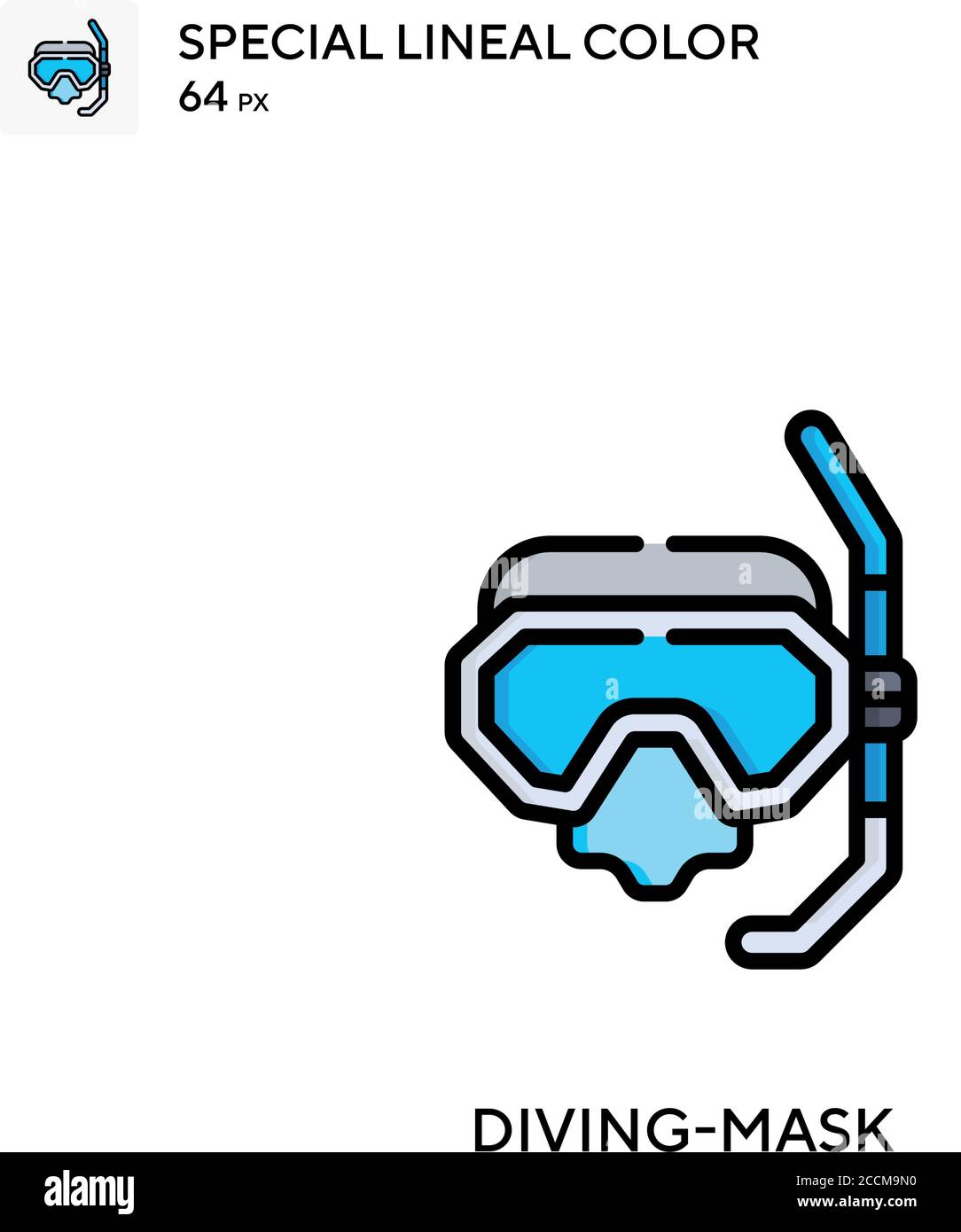 Diving-mask Special lineal color icon. Illustration symbol design ...