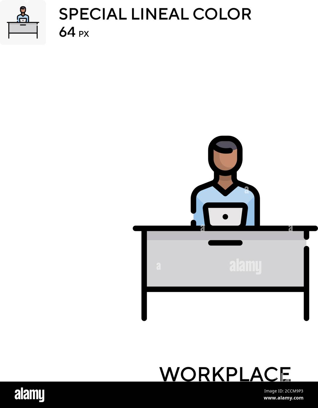 Workplace Special lineal color icon. Illustration symbol design ...